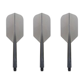Darts Corner Condor Integrated Flight & Stem - Zero Stress - Slim - Long Transparent Black - 1 Set (3)