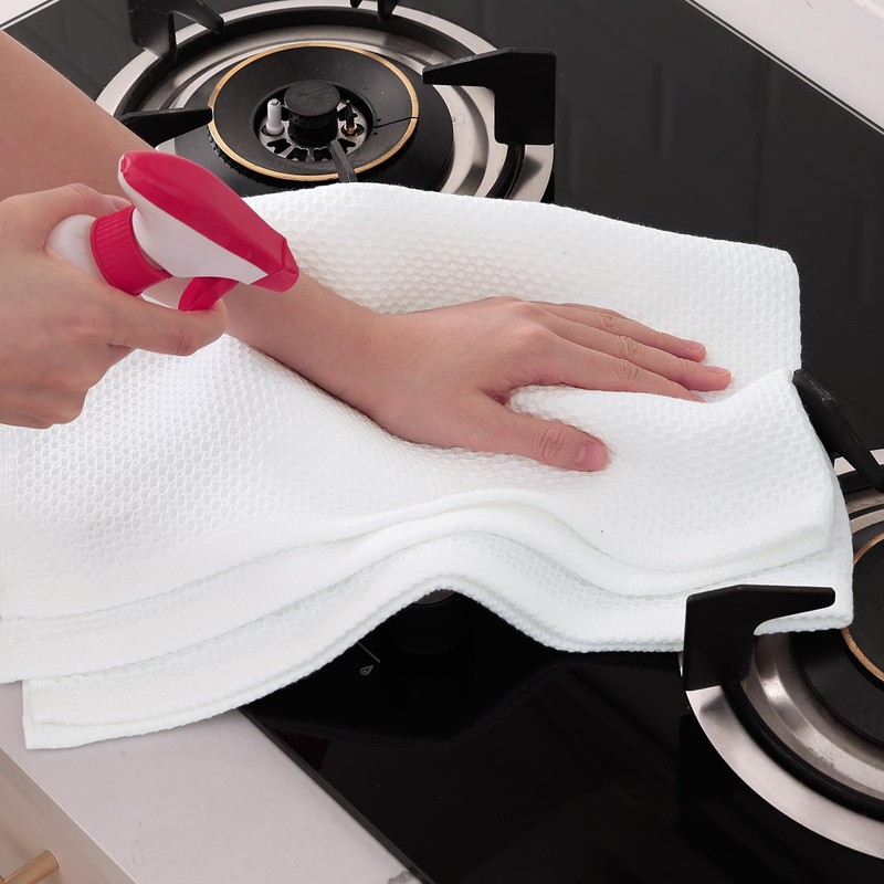 Homaxy 100% Cotton Oversized Waffle Weave Kitchen Dish Towels, Ultra