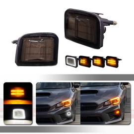 Tonsya Para Subaru WRX STI 2015 2016 2017 2018 2019 2020 2021 luces direccionales delanteras luz diurna repuesto OEM LED lente ahumada