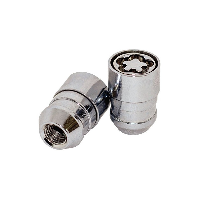 Butzi 12x1.50 Chrome Anti Theft Locking Wheel Bolt Nuts &