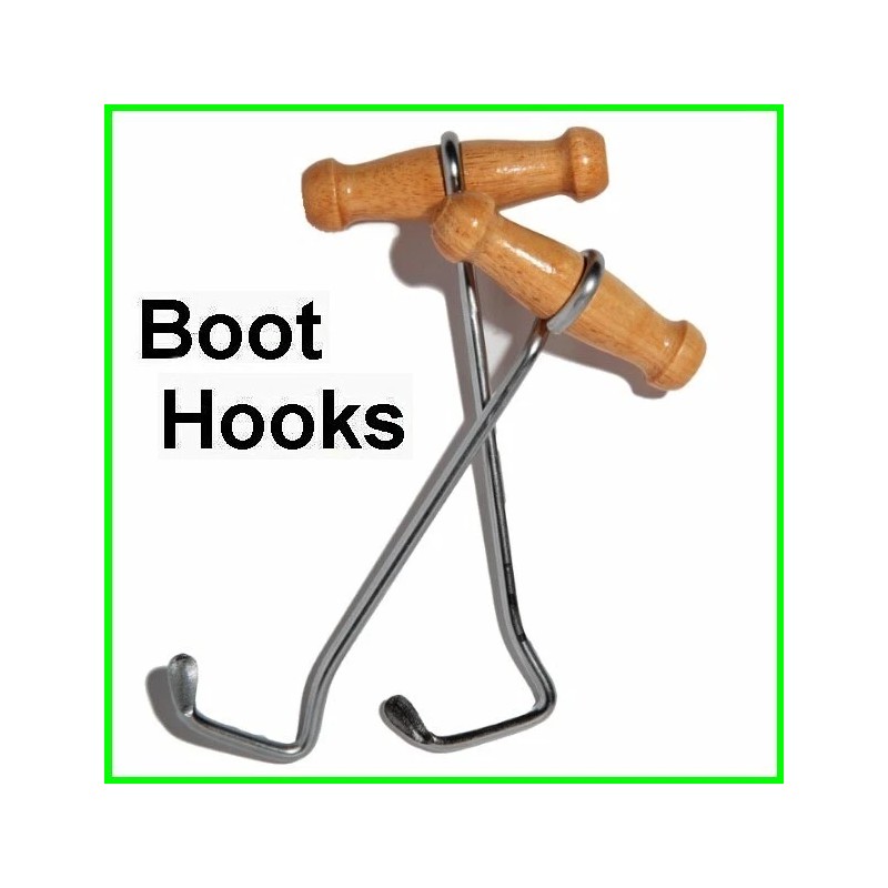 Wood-n-Stuff BOOT 2 (pair) Pulls Hook 8" Long for pulling