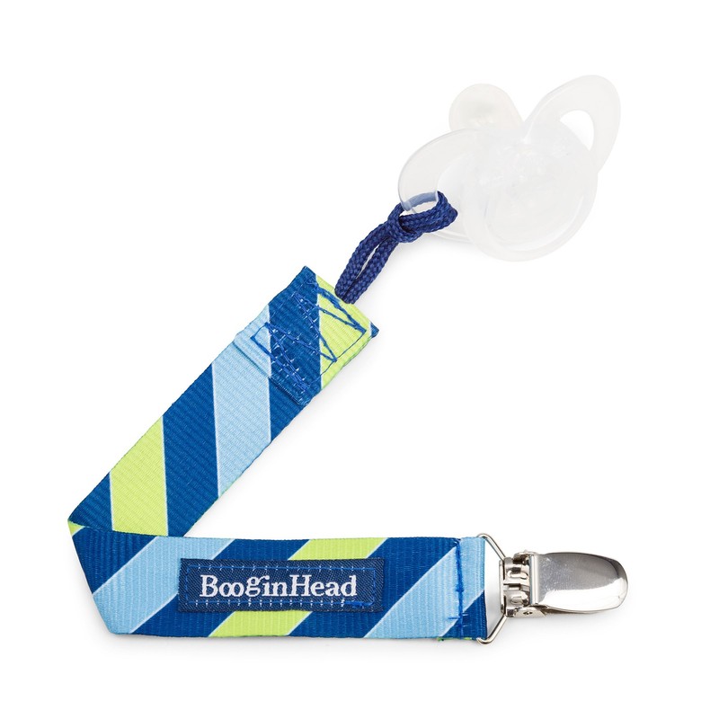 BooginHead Baby Newborn PaciGrip Pacifier Clip, Leap Blue/Green