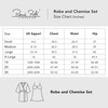 2 Piece Robe and Chemise Travel Sleep Set Brown