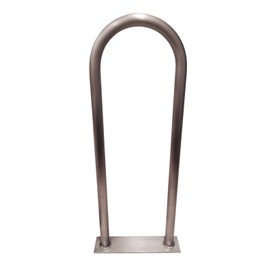 24" (H) x 13" (W) Aluminum Handrail w/Flate Base Plate - Safety Grab Bar for Marine, Docks, Decks, Boats, Pools, Hot Tubs