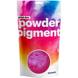 Hemway 100 g / 3.5 oz Metallic Cerise Pink Premium Grout Powder | Concrete Coloured Dye Pigment | Render Mortar Powdered Brick Toner | Suitable for Bathroom & Kitchen | High Colour Saturation