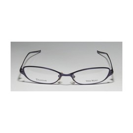 Vera Wang V34 Womens/Ladies Designer Full-rim Titanium Eyeglasses/Spectacles (51-16-133, Violet)