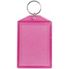 Snapins Hot Pink 2" x 2.875" Translucent Sparkle Photo Keychains