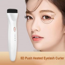 zaqwsx 5D Push Heated Eyelash Curler 3 Modes Electric Eyelashes Eyelash Grafting Long Lasting Makeup Tool Hot Viewer,Pink