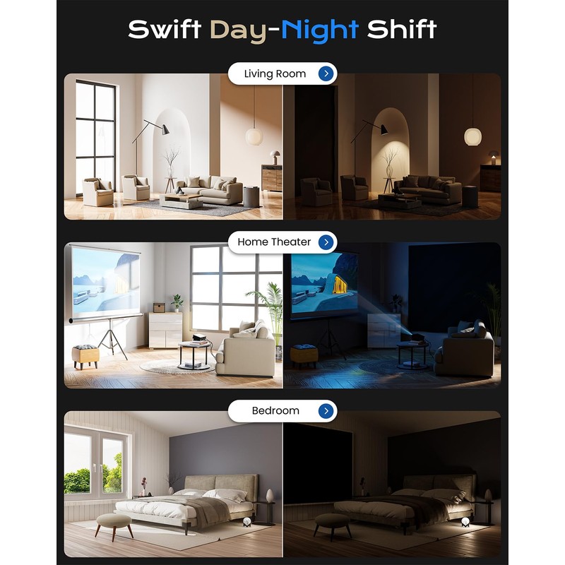 G-WACK Blackout Curtains, No-Drill Blackout Blinds with Magnetic Snaps, 100%