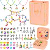 AUHOU Charm Bracelet Making Kit for Girls, 77 Pieces DIY