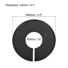 PATIKIL Clothes Dividers 10 Pcs Size Dividers Blank Clothes Rack Reusable Wardrobe Round Hanger Separator Black