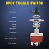 Nilight 4Pin Reverse Polarity Toggle Switch 2PCS 12V Momentary Rocker