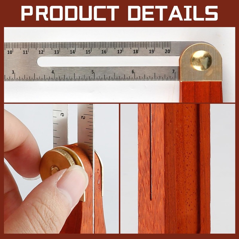 Lotsdonxia Adjustable T-Bevel Gauge with Stainless Steel Blade & Dual