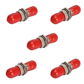 YIENFBEV ST Fiber Optic Adapter - ST to ST Simplex Singlemode & Multimode Coupler - 5 Pack - Metal