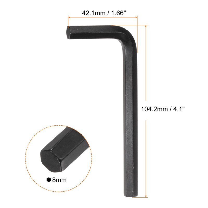 sourcing map 10pcs Hex Key Wrench 8mm Metric CR-V L