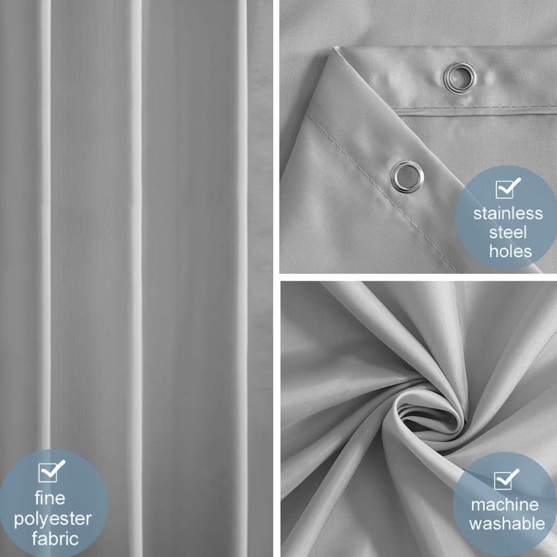 Furlinic Shower Curtain, Bathroom Curtain For The Bathtub, Textile Bath