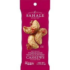 Sahale Snacks Pomegranate Vanilla Cashews Glazed Mix 1.5 Ounce Pack of 18