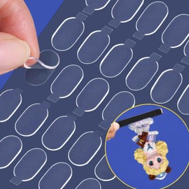 Clear Removable Gel Glue Putty for Museum Action Figures, 0.31x 0.51 Sticky Dots Clear Double Sided Removable,Sticky Tack for Wall Hanging,Wax Mounting Putty (100 PCS)