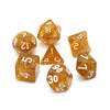 DollaTek Glitter Dot Polyhedral Dice Set Table Games Dice 3
