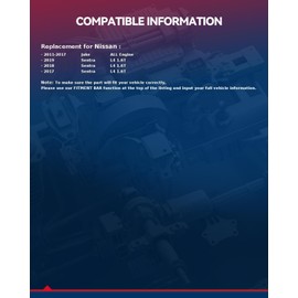KAX Alternator Fit for Nissan Juke 2011-2017 All Model, Sentra 2017-2019 1.6T for 13258N 12V 110Amp CW SC6 6-Groove Pulley