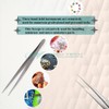 Precision Tweezers Stainless Steel 5.5" Tongs with Non-Marring Fine Serrated