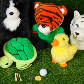 LZFAN Golf Club Covers for Woods and Drivers Funny Driver Headcover Animal Golf Club Head Covers Golf Gifts for Men Women Plush (Duck for Driver)