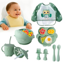 Gianni BPA-Free Silicone Baby Feeding Set 10 PCS – Suction Plates, Bowls & Utensils for Toddlers