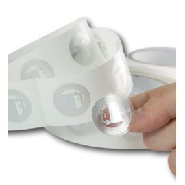 10 x NFC Tags | NXP Chip NTAG215 | 504 Bytes Storage Capacity | Round Transparent Tags | Strong Sticker | High Scanning Power