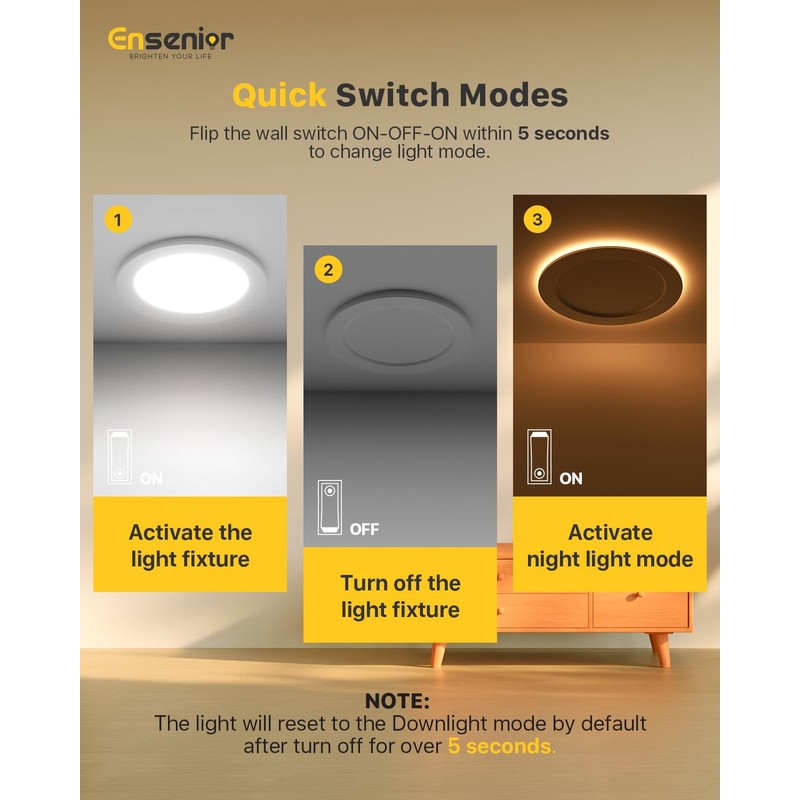 Ensenior 24 Pack 4 Inch LED Recessed Ceiling Light with