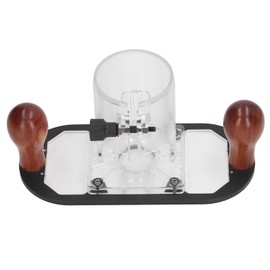 Woodworking Trimmer Protective Base, Transparent Woodworking Trimmer Base, Woodworking Trimmer Base, Stable DIY Power Tool for 65mm Trimming Machine, Adjustable Depth Aluminum Alloy Router Tool