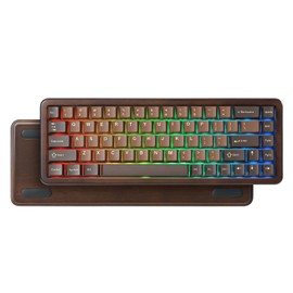 YUNZII WOOD68 65% Wireless Hot Swap RGB Mechanical Keyboard (Wood, Candy)