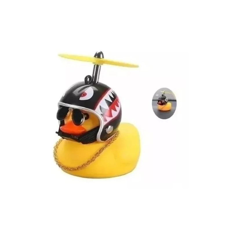 Innovaciones Patito Pato Con Casco Hélice Cadena Para Bici Moto