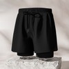 Men's 2-in-1 Beach Shorts with Integrated Leggings LM-0367 3XL 2ea