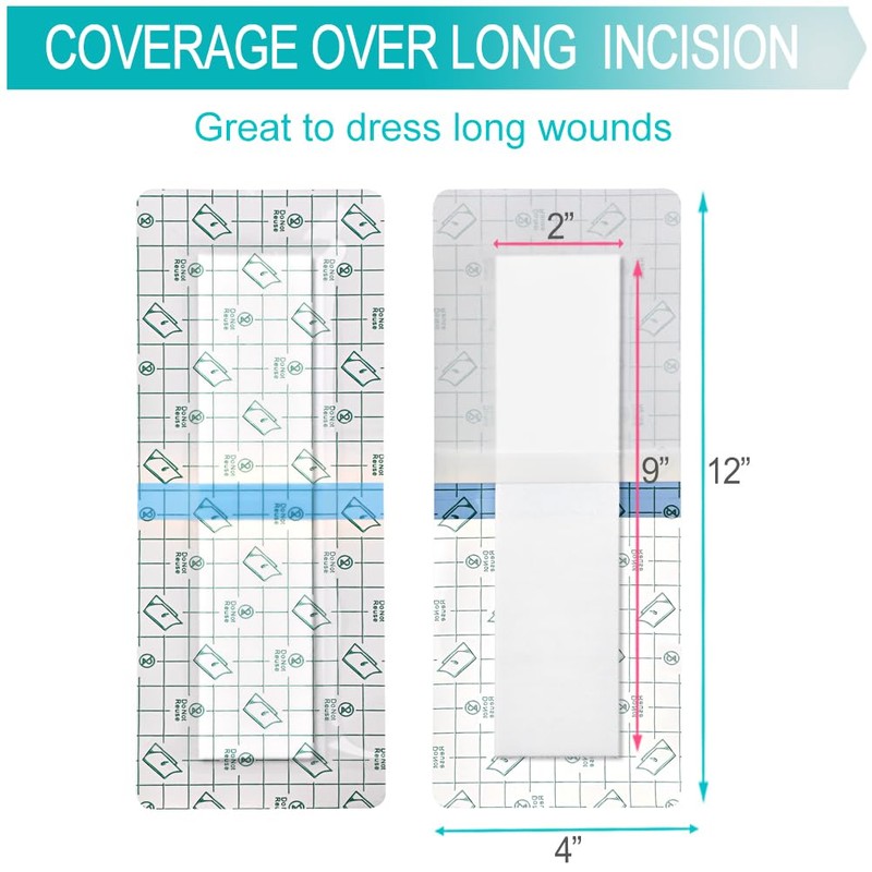 Waterproof Incision Bandages for Large Wounds Knee Hip Replacement Adheisve