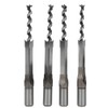 4Pcs Square Hole Drill Bits Woodworking Bearing Steel Wood Drilling