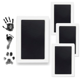 Baby Footprint Kit Hand Footprint Kit, Granmagazz with 4 Ink Pads and 8 Imprint Cards,Dog Paw Print Kit, Clean Touch Ink Pad Inkless Hand and Footprint Kit,Handprint Kits(4 Pack)