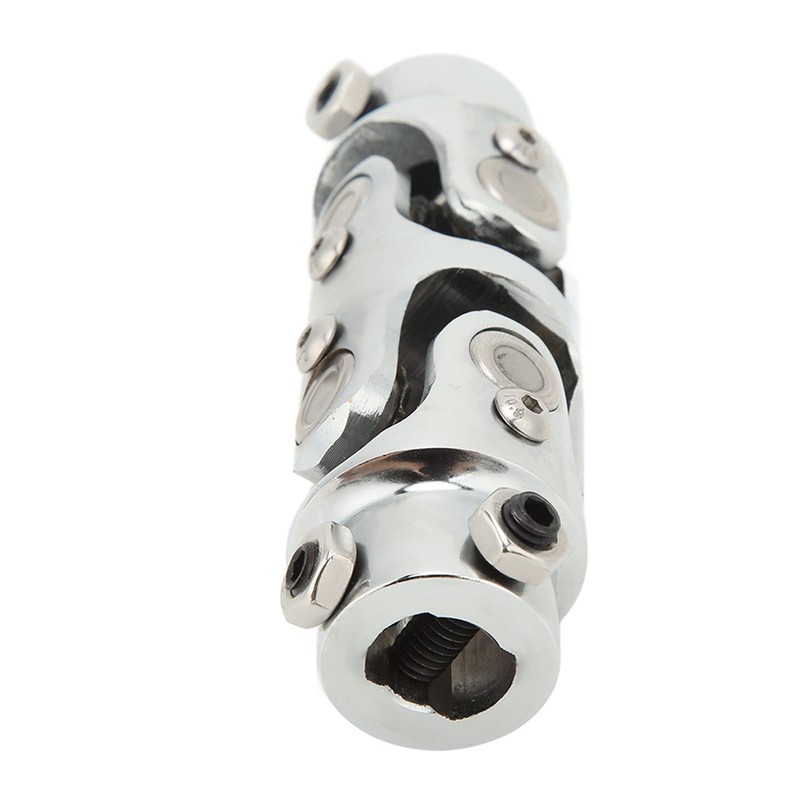 Double U Joint Coupler, Chromed 5.2in Length Double Steering U
