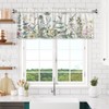 DXTKWL Valance for Windows Wildflowers Leaves Rod Pocket Window Treatment