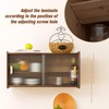 HollyHOME Small Bamboo Wall Mounted Kitchen Pantry Sideboard with 2