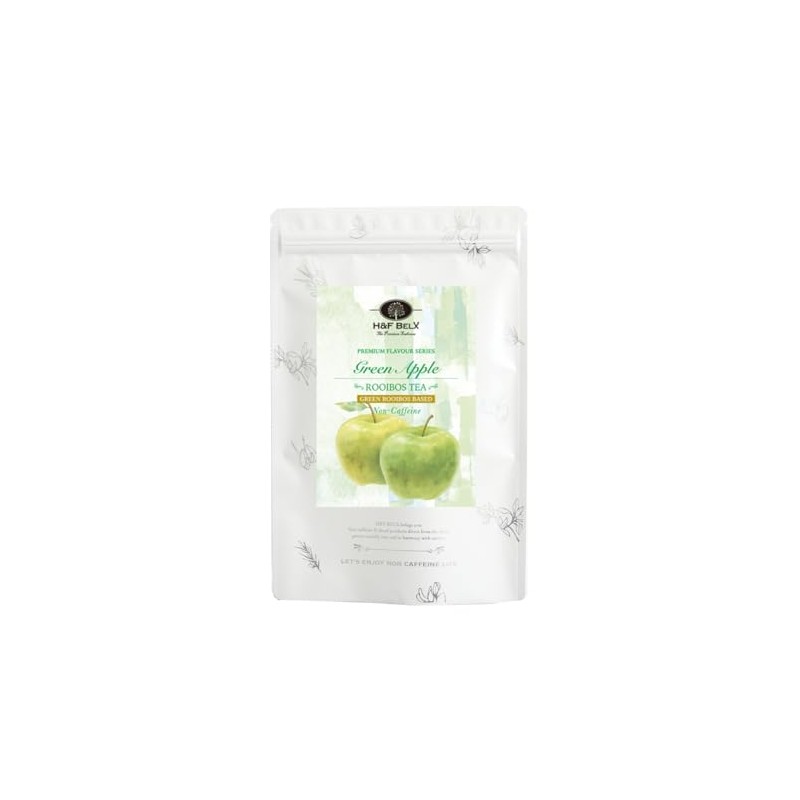 H&F BELX Green Apple Rooibos Tea Flavored Tea Decaffeinated (0.1