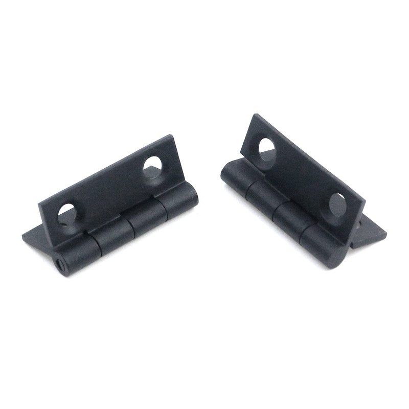 MY MIRONEY 2-Pack Mini Solid Brass Hinges Black Foldable Butt