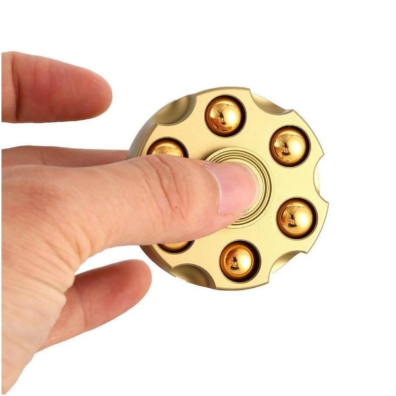 HERSE Revolver Bullets Brass Fidget Spinner