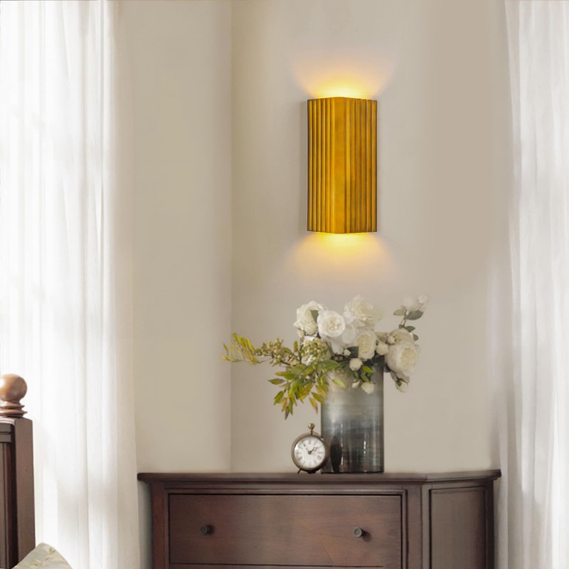 ZEROUNO Modern LED Wall Sconce Indoor Wall Lights, Bronze Hardwired