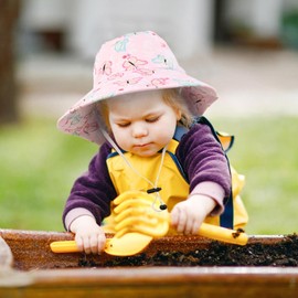 INSPUTOL Summer Hats for Kids: Girls Fishing Hat UV Protection Adjustable Foldable Sun Hat with Neck Protection (Medium, Head Circumference: 50-54cm)