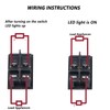 mxuteuk 3pcs AC110V/120V Rocker Switch DPST ON-Off 4 Pin Red