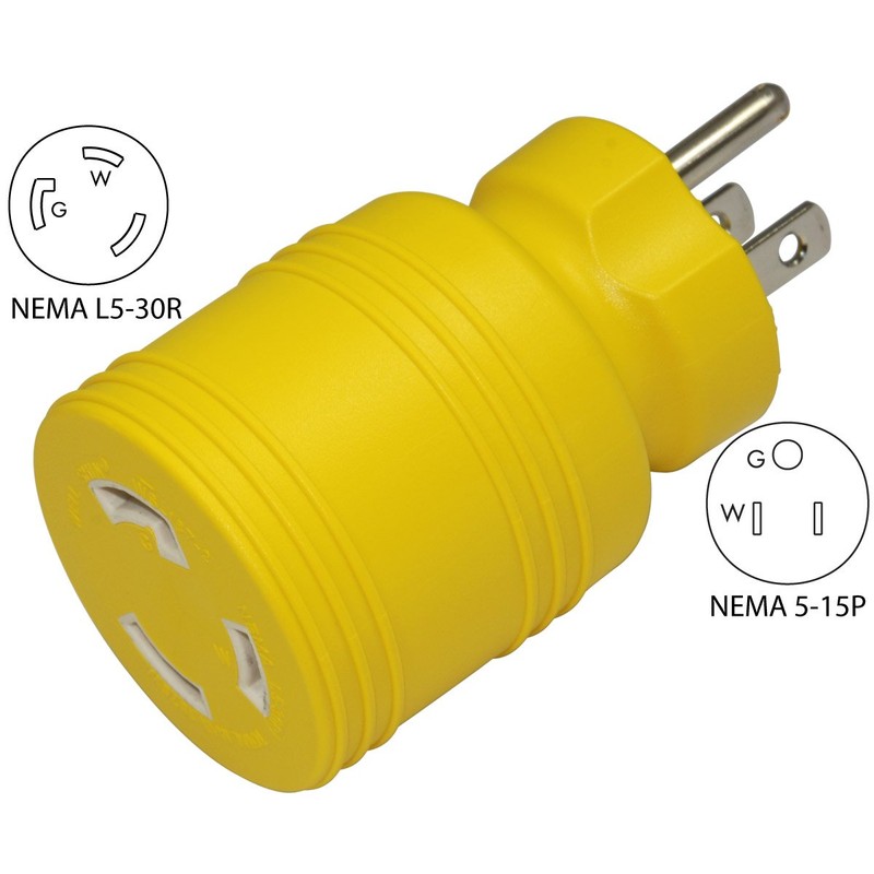 Conntek 30222-YW 15A to L5-30R Plug Adapter