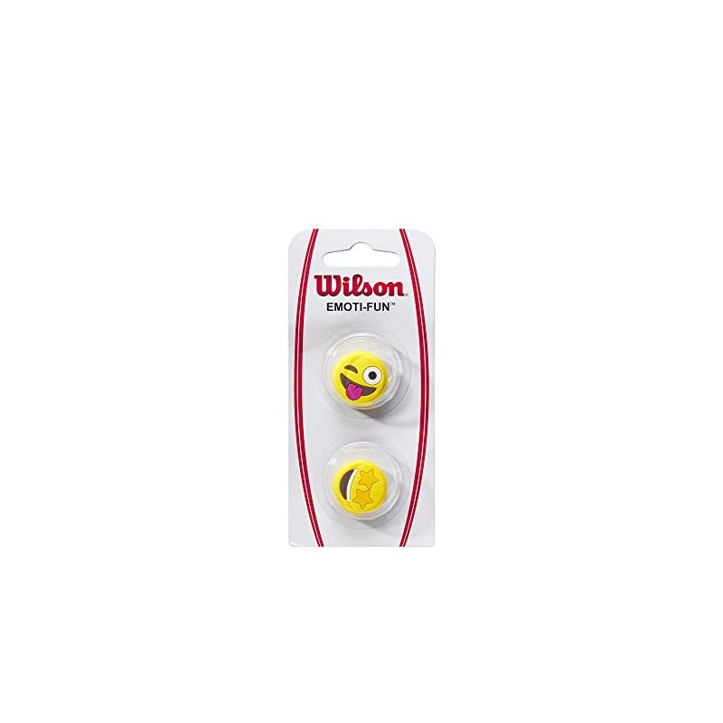 WILSON Emoti-Fun Tennis Dampeners - 2 Pack, Winking Tounge Out/Star