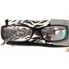 Foster Grant Jungle Zebra Reading Glasses with Case +2.00