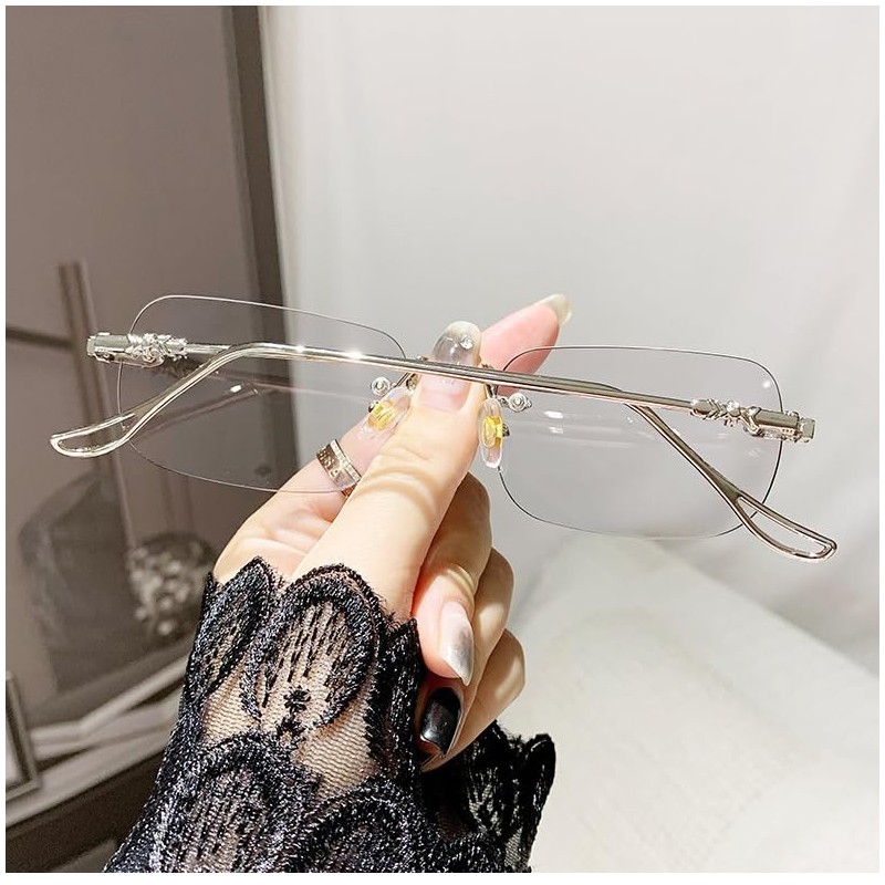 88flix Rimless Glasses, Korea, Blue Light Cut, Unisex, For PC