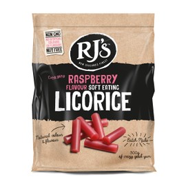 RJ's Natural Soft Eating Raspberry Licorice Bag 300 g